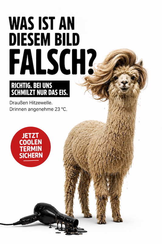 Aktuelle Information - Bei Hitze sind es bei uns immer angenehme 23 Grad